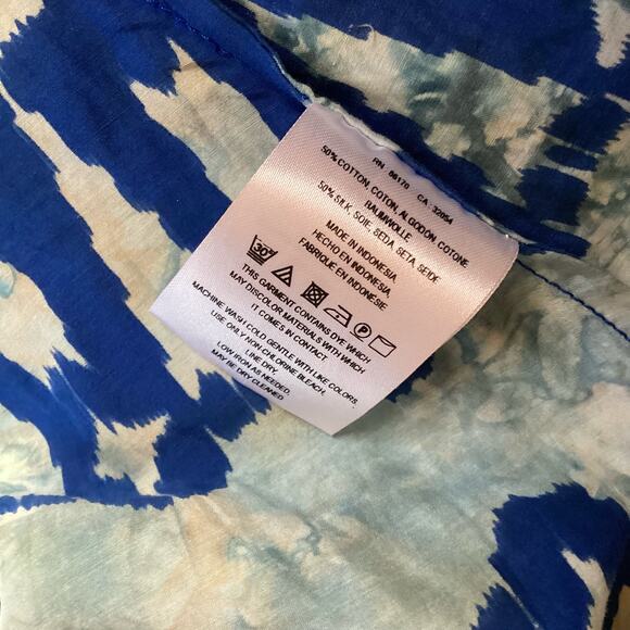 Anthropologie Andree DeLair Cordelia Strapless Batik Midi Dress XS - Picture 6 of 10